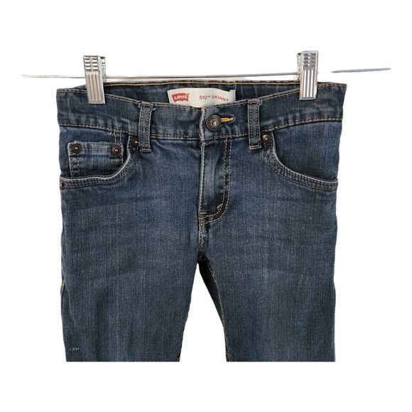 Girls Levi's 510 Skinny Jeans Size 8 Adjustable Waist Stretch Denim 24x22 - Picture 3 of 10